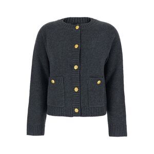 Plain Women Women Round Neck Cardigan